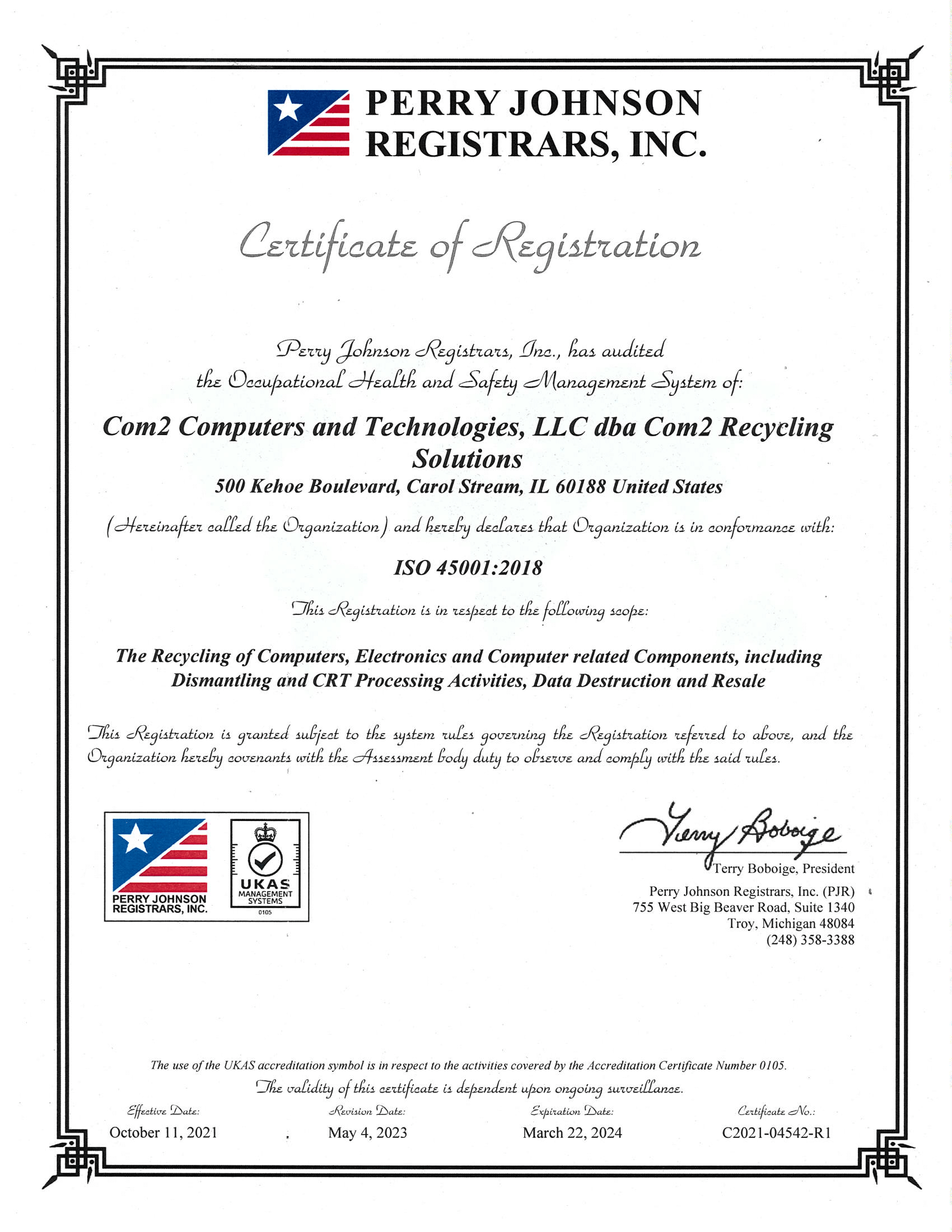 certificate