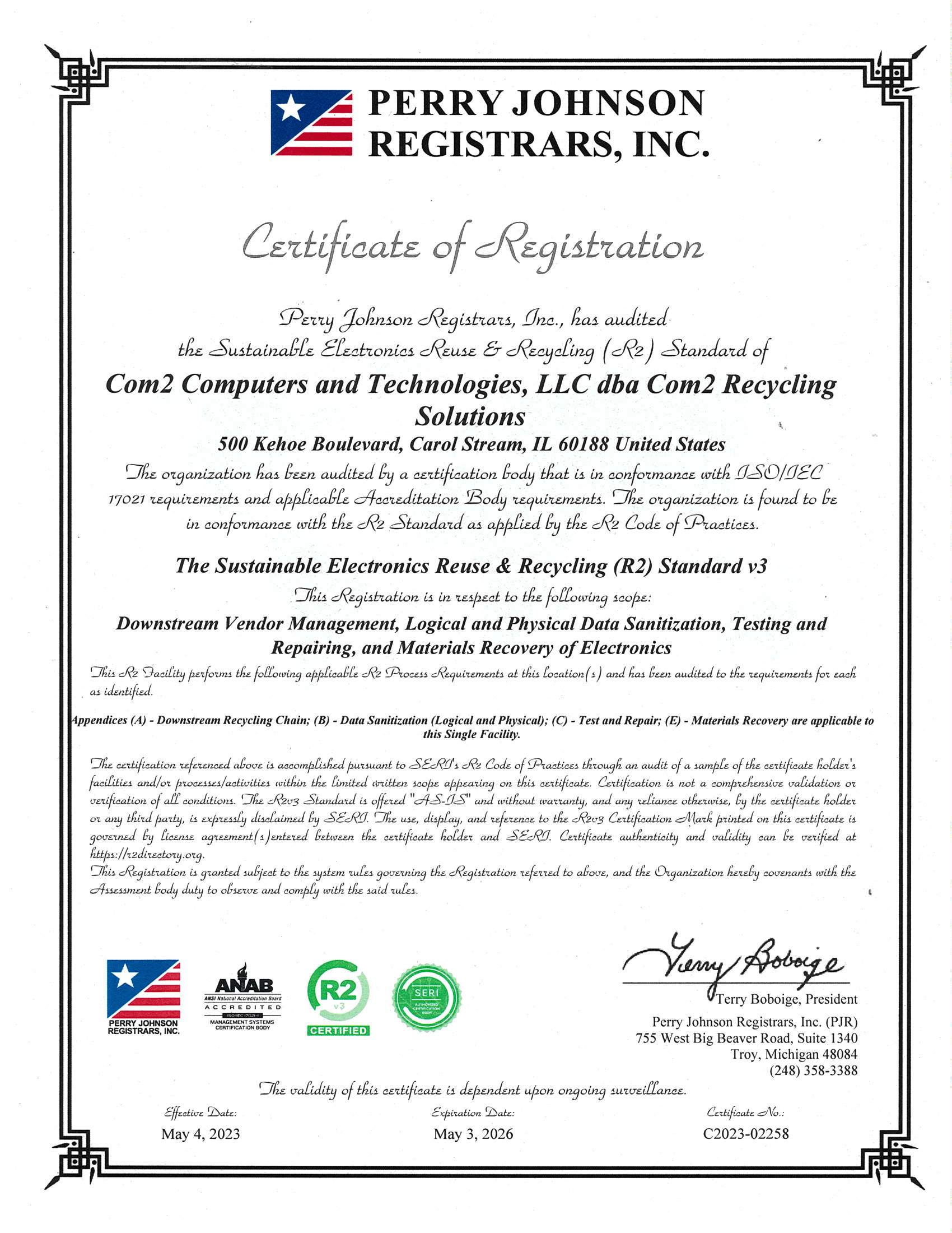 certificate